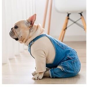Stylish Denim Dog Overalls